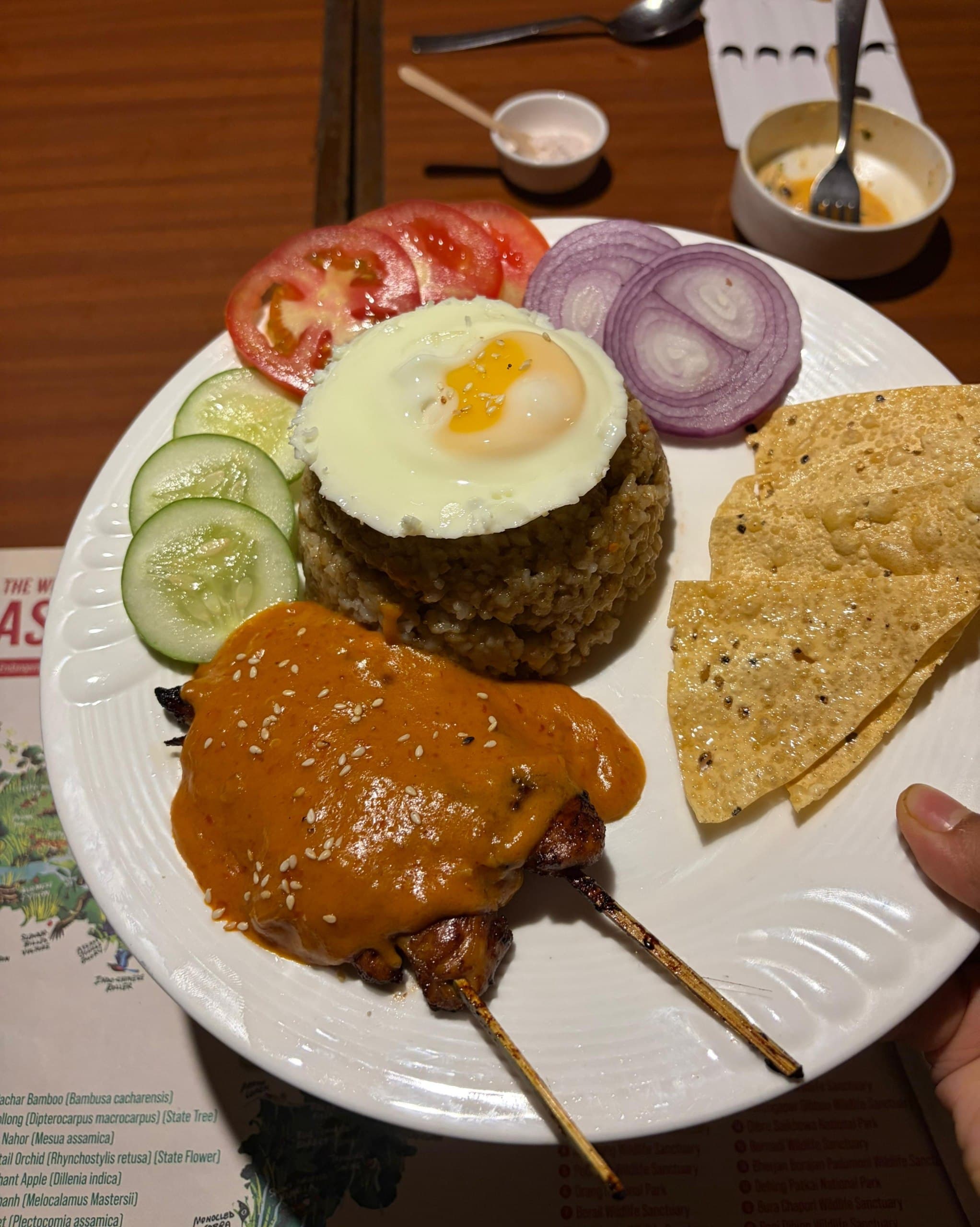 Chicken Satay Fried Rice — wok-tossed jasmine rice with grilled satay