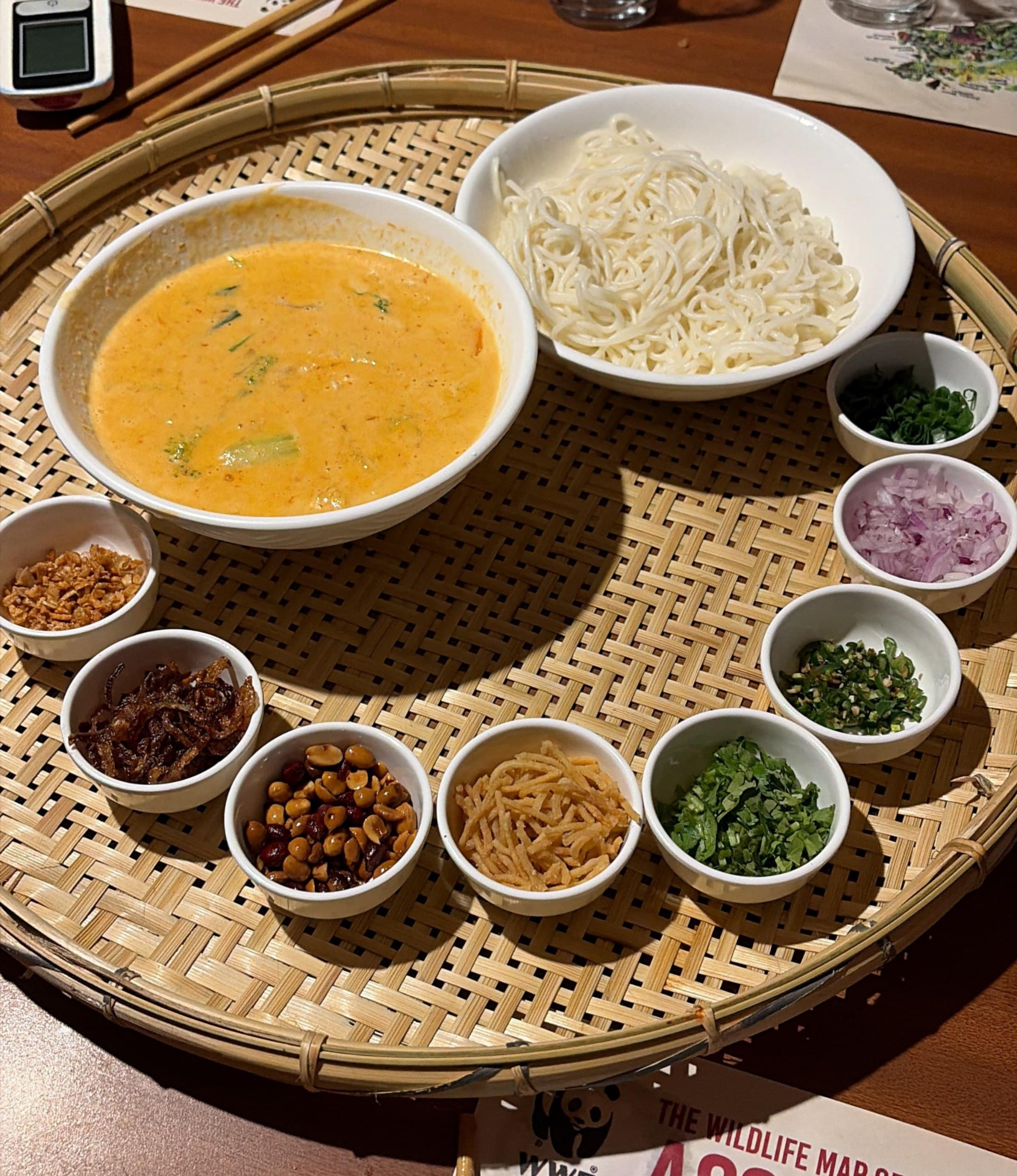 Laksa Noodle Bowl — rich coconut-curry broth with rice noodles
